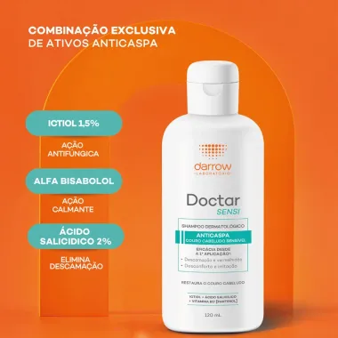 Shampoo Dermatol&oacute;gico Darrow Doctar Sensi Anticaspa 120ml