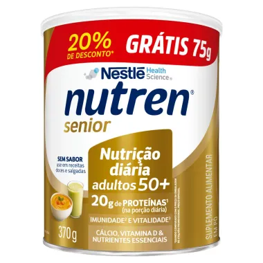 Nutren Senior Sem Sabor Ganhe 20% de Desconto Lata 370g