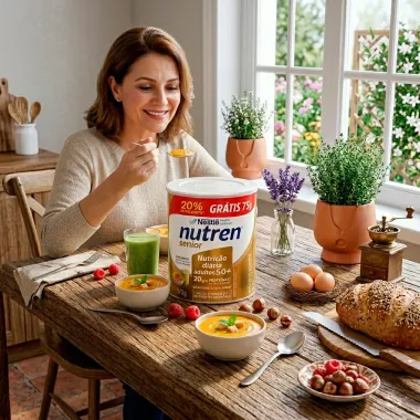 Nutren Senior Sem Sabor Ganhe 20% de Desconto Lata 370g