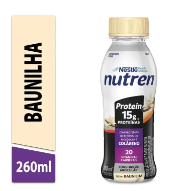 Bebida L&aacute;ctea Nutren Protein 15g de Prote&iacute;nas Col&aacute;geno Sabor Baunilha 260ml