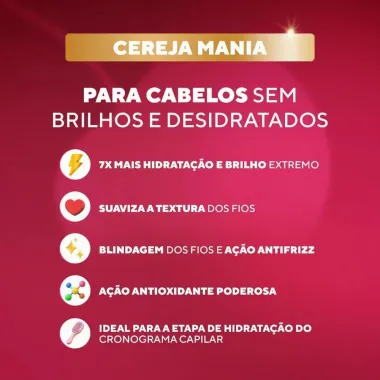 &Oacute;leo Reparador Dabelle Cereja Mania 45ml