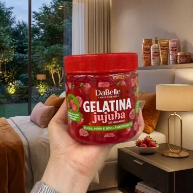 Gelatina Capilar DaBelle Jujuba de Morango 500g