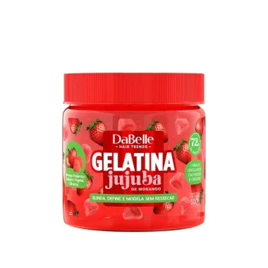 Gelatina Capilar DaBelle Jujuba de Morango 500g