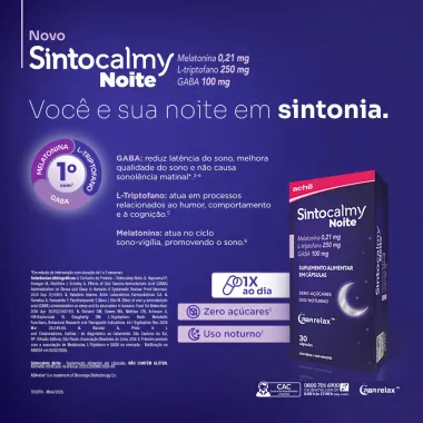 Sintocalmy Noite com 30 C&aacute;psulas