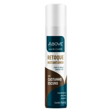 Retoque Instant&acirc;neo de Raiz Above Hair Care Cor Castanho Escuro Spray 75ml