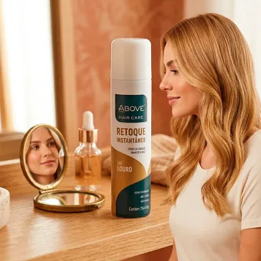 Retoque Instant&acirc;neo de Raiz Above Hair Care Cor Louro Spray 75ml