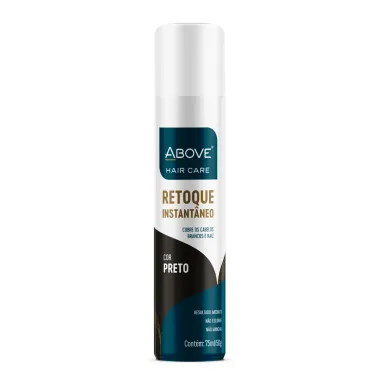 Retoque Instant&acirc;neo de Raiz Above Hair Care Cor Preto Spray 75ml