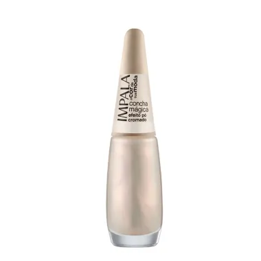 Esmalte Impala A Cor da sua moda Efeito P&oacute; Cromado Cor Concha M&aacute;gica 7,5 ml