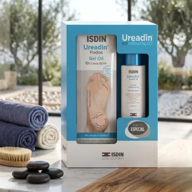 Kit Hidrata&ccedil;&atilde;o Isdin Ureadin Podos Gel Oil e Lo&ccedil;&atilde;o 10% Hidratante 100ml