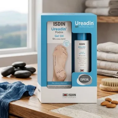 Kit Hidrata&ccedil;&atilde;o Isdin Ureadin Podos Gel Oil e Lo&ccedil;&atilde;o 10% Hidratante 100ml