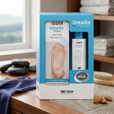 Kit Hidrata&ccedil;&atilde;o Isdin Ureadin Podos Gel Oil e Lo&ccedil;&atilde;o 10% Hidratante 100ml
