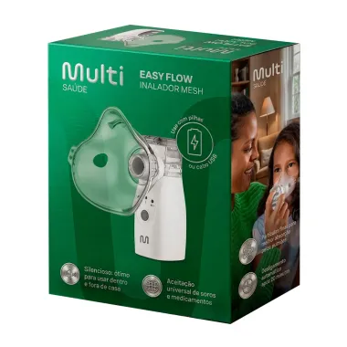 Inalador Nebulizador Mesh Port&aacute;til Multi Sa&uacute;de Easy Flow USB Recarreg&aacute;vel HC150 1 Unidade