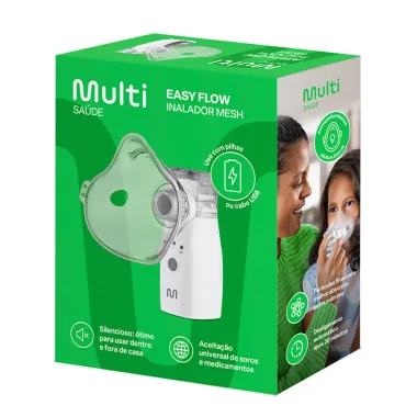 Inalador Nebulizador Mesh Port&aacute;til Multi Sa&uacute;de Easy Flow USB Recarreg&aacute;vel HC150 1 Unidade
