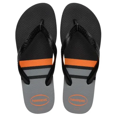 Sand&aacute;lia Havaiana Color Essencial Preto e Cinza Tamanho 41/42 1 Par