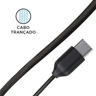 Fone de Ouvido ELG Tipo C HI-RES &Aacute;udio 360&deg; 1,2 Metro Cor Preto