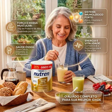 Nutren Senior Sem Sabor Ganhe 25% de Desconto 740g