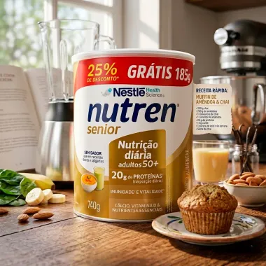 Nutren Senior Sem Sabor Ganhe 25% de Desconto 740g