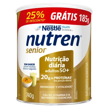 Nutren Senior Sem Sabor Ganhe 25% de Desconto 740g