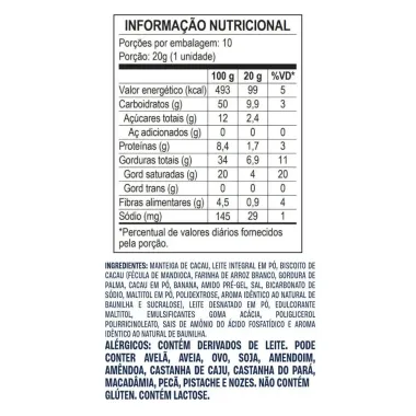 Chocolate em Barra GolDko Chocolate Branco com Cookies 20g