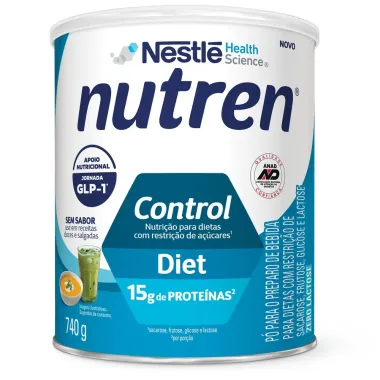 Nutren Control Diet Sem Sabor com 15g de Prote&iacute;na 740g