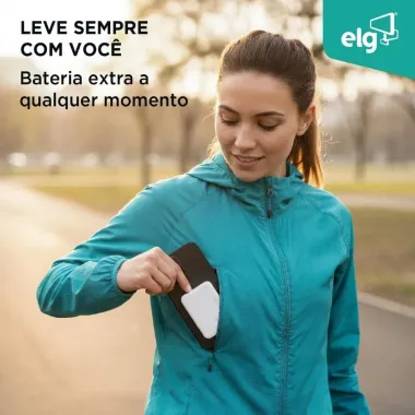 Carregador Port&aacute;til por Indu&ccedil;&atilde;o Elg Power Bank 5.000mAh 1 Unidade