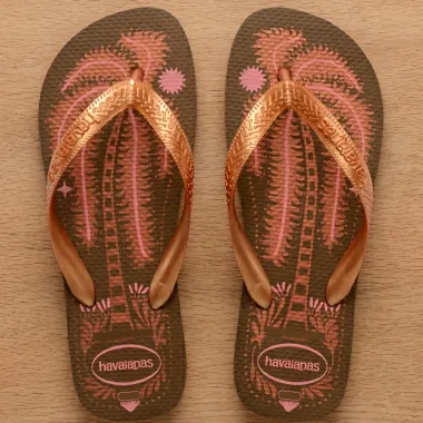 Sand&aacute;lia Havaiana Top Summer Marrom Tamanho 37/38 1 Par