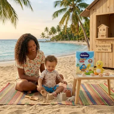 Fralda Babysec Shortinho Praia e Piscina Tamanho P/M com 9 Unidades Descart&aacute;veis