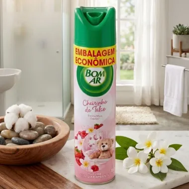Bom Ar Cheirinho de Talco Embalagem Econ&ocirc;mica Aerosol 360ml