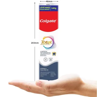 Creme Dental Colgate Total Preven&ccedil;&atilde;o Ativa Limpeza Interdental 140g