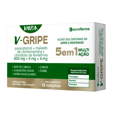 V-Gripe Valda 5 em 1 Multi A&ccedil;&atilde;o com 10 C&aacute;psulas