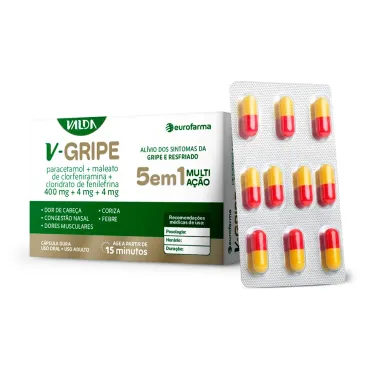 V-Gripe Valda 5 em 1 Multi A&ccedil;&atilde;o com 10 C&aacute;psulas