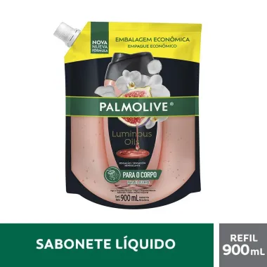 Sabonete L&iacute;quido Corporal Palmolive Luminous Oils Figo e Orqu&iacute;dea Branca Refil 900ml