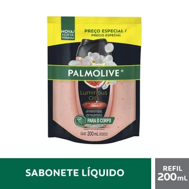 Sabonete L&iacute;quido Corporal Palmolive Luminous Oils Figo e Orqu&iacute;dea Branca Refil 200ml