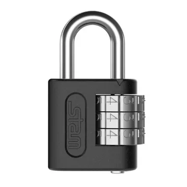 Cadeado Stam Segredo Preto Fosco 25mm