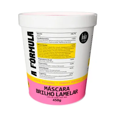 M&aacute;scara Capilar Lola From Rio Brilho Lamelar 450g