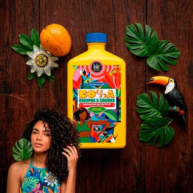 Shampoo Nutritivo Lola From Rio Bossa Crespos e Cachos com &Oacute;leo de Pequi 500ml