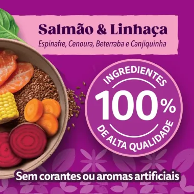 Ra&ccedil;&atilde;o para Gatos Whiskas Superfoods Adulto Sabor Salm&atilde;o e Linha&ccedil;a 900g