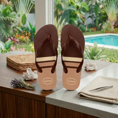 Sand&aacute;lia Havaiana Color Essential Caf&eacute; Tamanho 39/40 1 Par