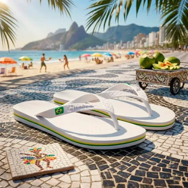 Sand&aacute;lias Havaianas Brasil Light Branco Tamanho 37/38 1 Par
