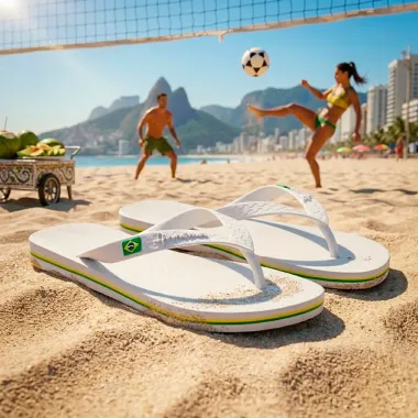 Sand&aacute;lias Havaianas Brasil Light Branco Tamanho 39/40 1 Par