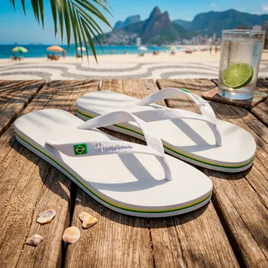 Sand&aacute;lias Havaianas Brasil Light Branco Tamanho 41/42 1 Par