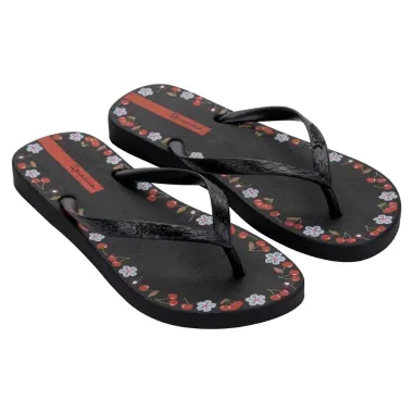 Sand&aacute;lia Ipanema Day Feminino Preto e Vermelho Tamanho 37/38 1 Par