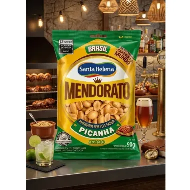 Amendoim sem Pele Santa Helena Mendorato Brasil Picanha 90g