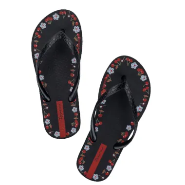 Sand&aacute;lia Ipanema Day Feminino Preto e Vermelho Tamanho 36/37 1 Par
