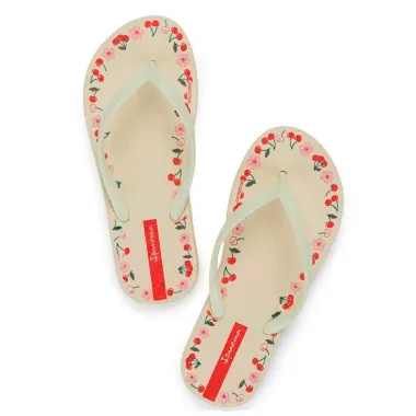 Chinelo Ipanema Day Feminino Bege e Vermelho Tamanho 39/40 1 Par