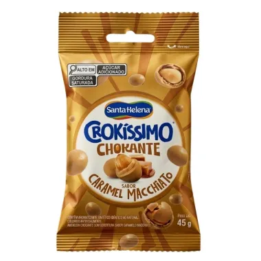 Amendoim Doce Santa Helena Crok&iacute;ssimo Crokante Caramel Macchiato 45g