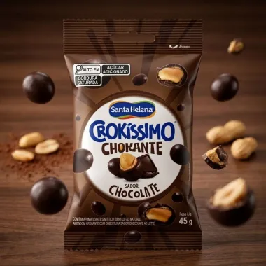 Amendoim Doce Santa Helena Crok&iacute;ssimo Crokante Chocolate 45g