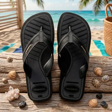 Sand&aacute;lia Havaianas City Basic Preto Tamanho 43/44 1 Par