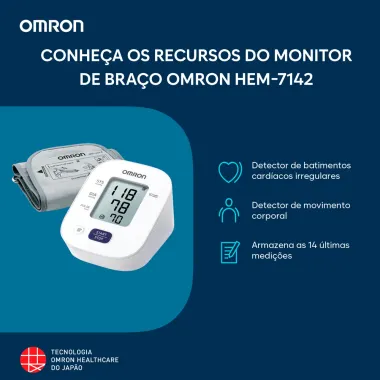 Aparelho de Press&atilde;o Omron Autom&aacute;tico Bra&ccedil;o HEM 7142