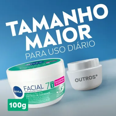 NIVEA Creme Facial Ultra Leve Controle de Oleosidade 7 em 1 100g
